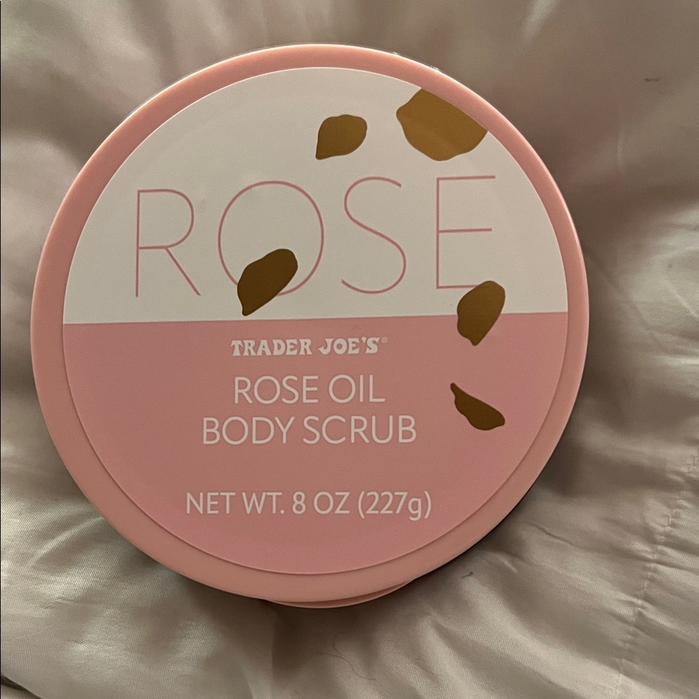 Trader Joe's Rose Oil Body Scrub - Pink & Gold